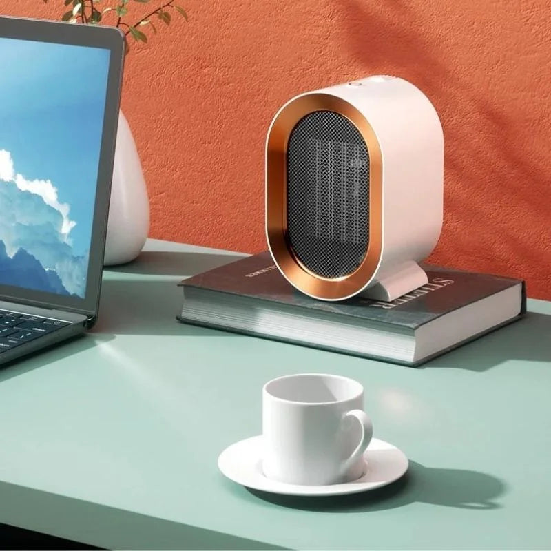 Compact PTC ceramic space heater shown from a side angle