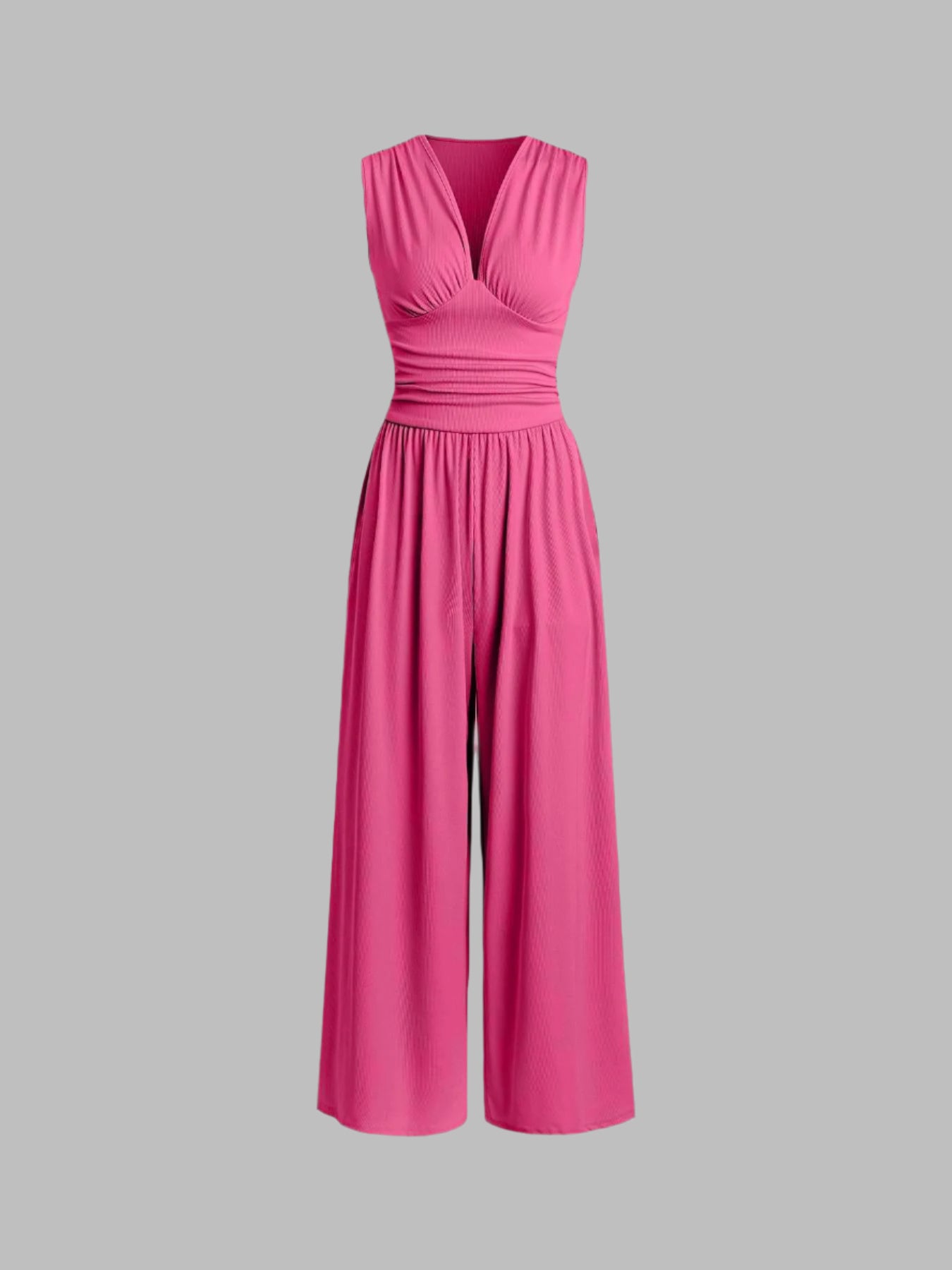 Chic Sleeveless Women's Jumpsuit with Wide Legs and V-Neckline for Parties and Casual Wear