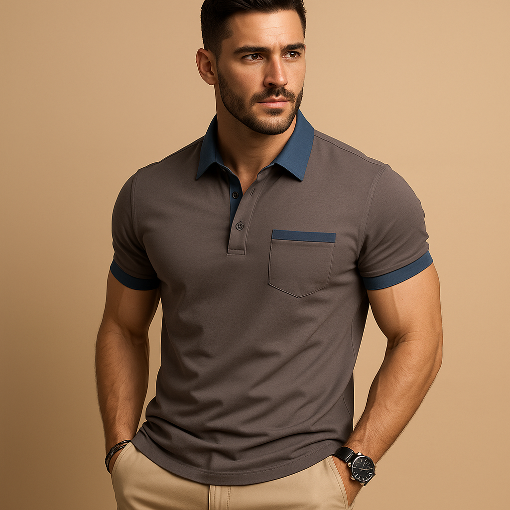 Smart casual polo with pocket
