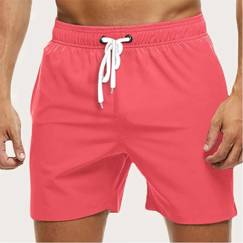 Badshorts med elastisk midja och dragsko för herr Byxor