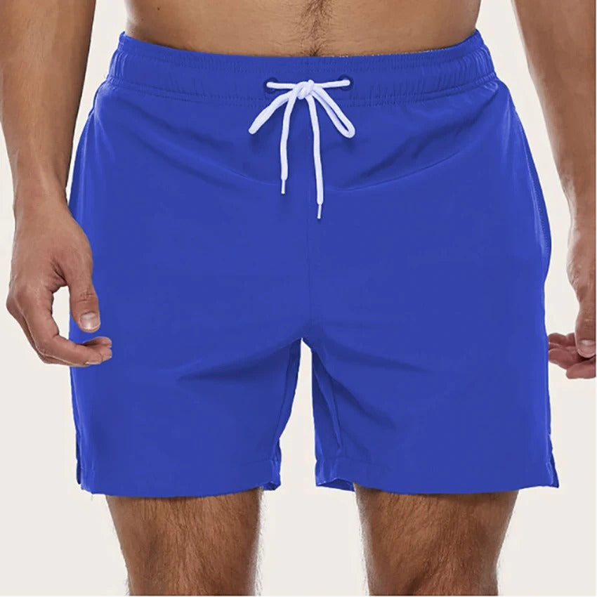Badshorts med elastisk midja och dragsko för herr Byxor