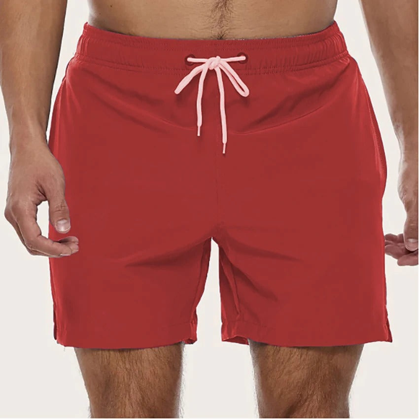 Badshorts med elastisk midja och dragsko för herr Byxor