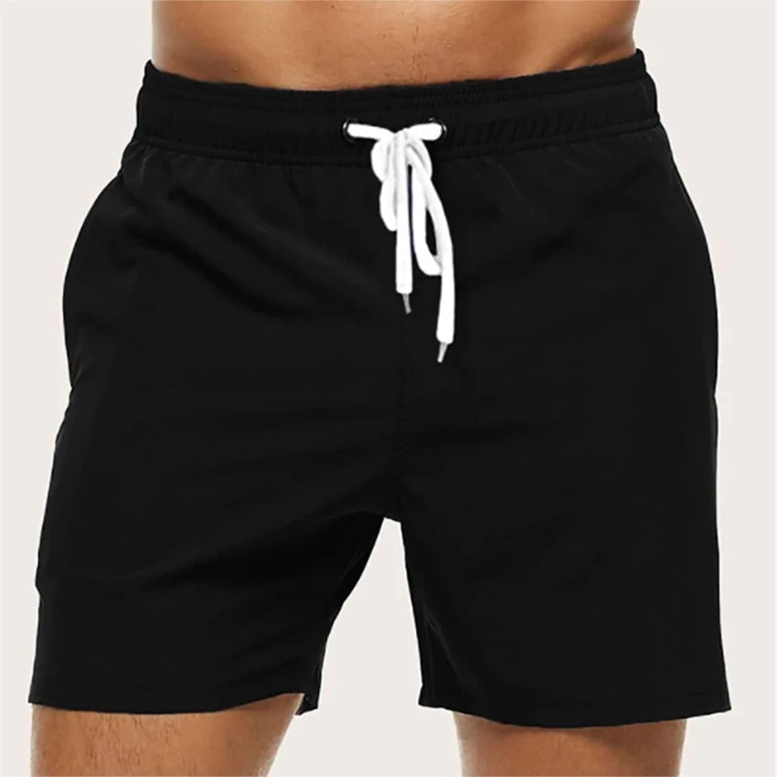Badshorts med elastisk midja och dragsko för herr Byxor