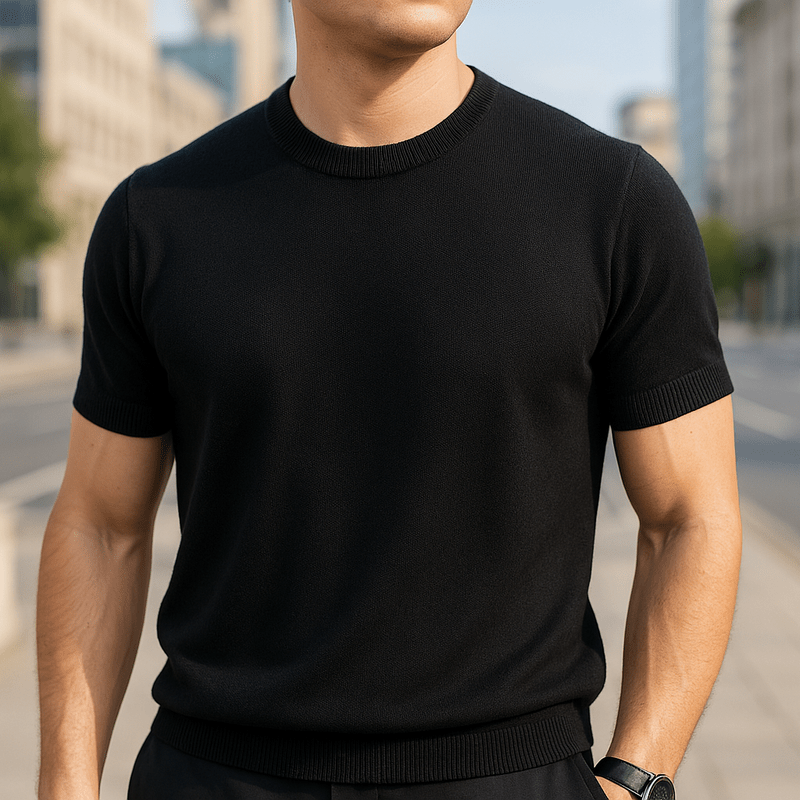 Men's regular fit short sleeve knit shirt