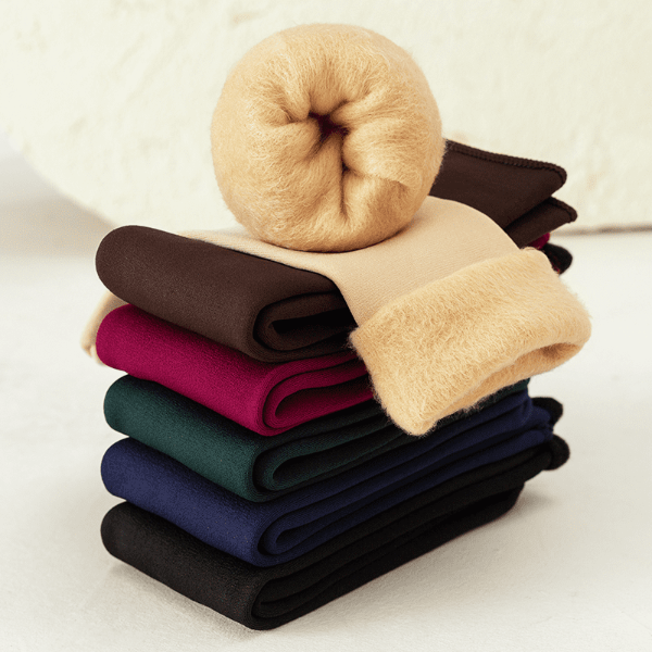 Women's fleece lined thermal leggings in assorted winter colors