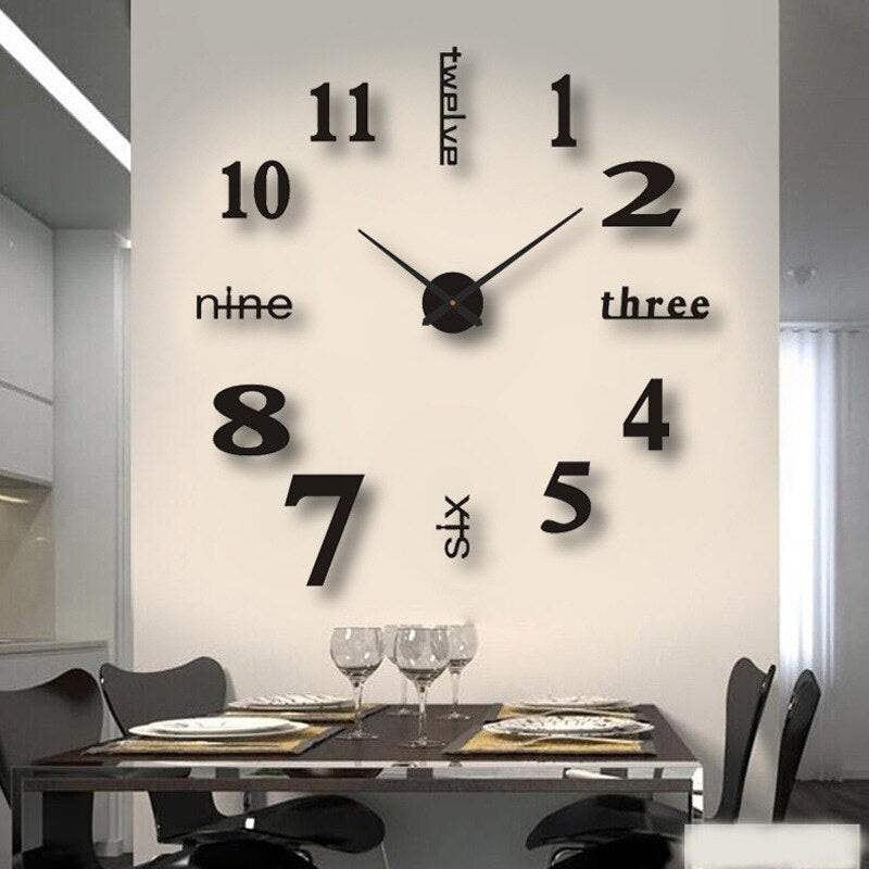 Minimalist wall clock with modern design shown from a front-facing angle on a plain background