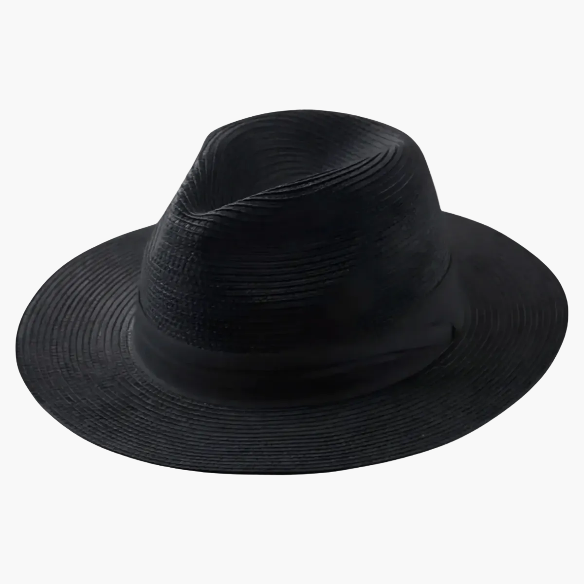 Men's woven brimmed hat front view
