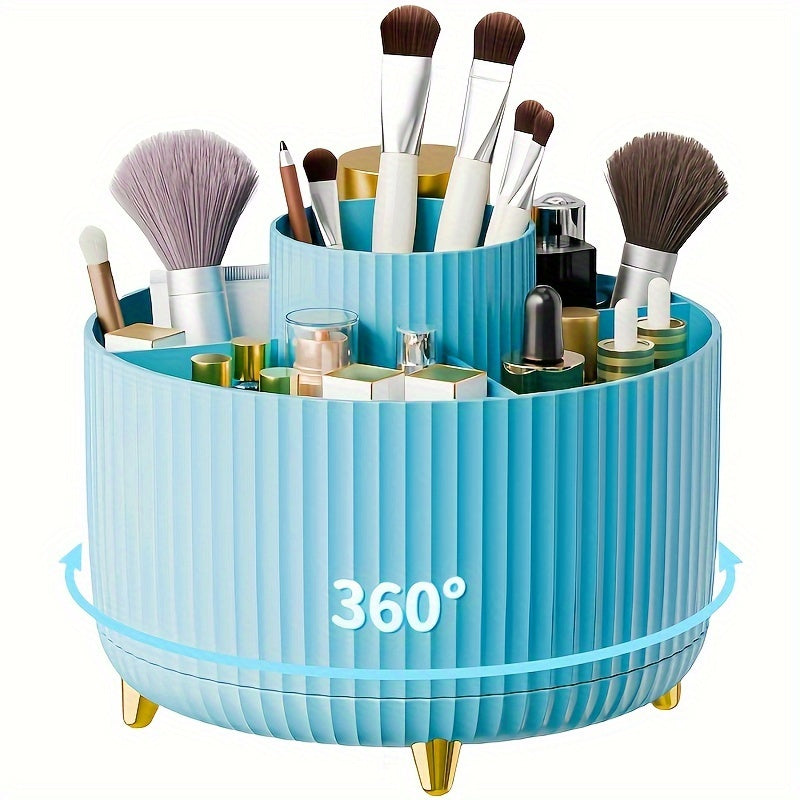 ABS makeup organizer showing brush and lipstick storage sections