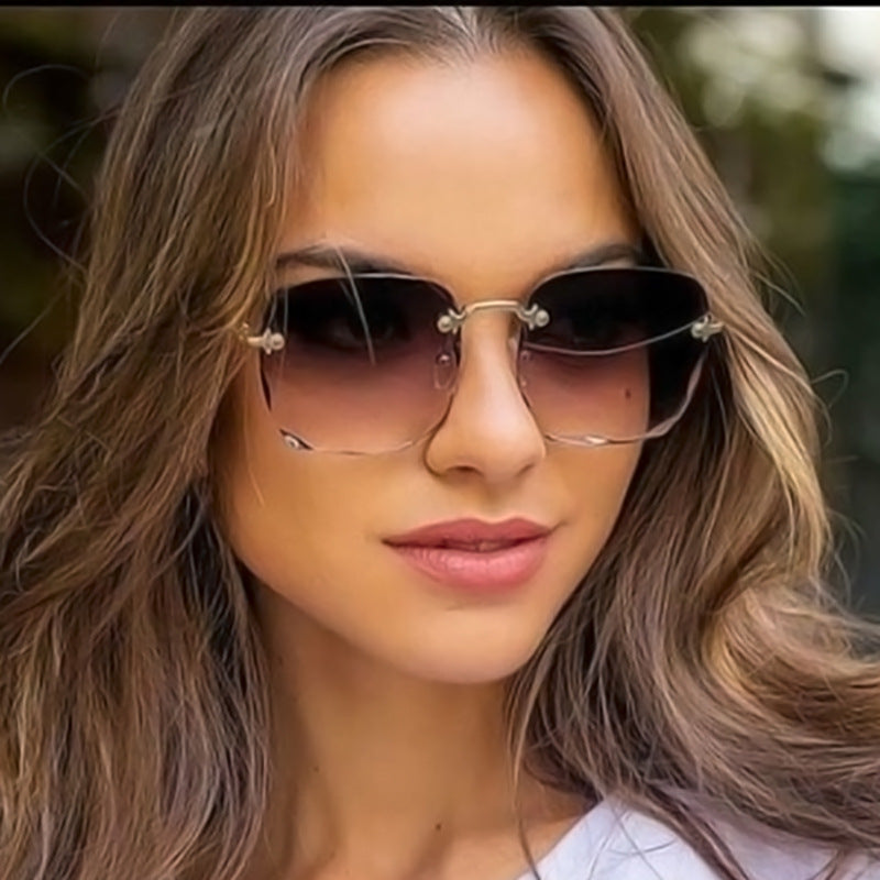 Square Rimless UV400 Sunglasses Unisex