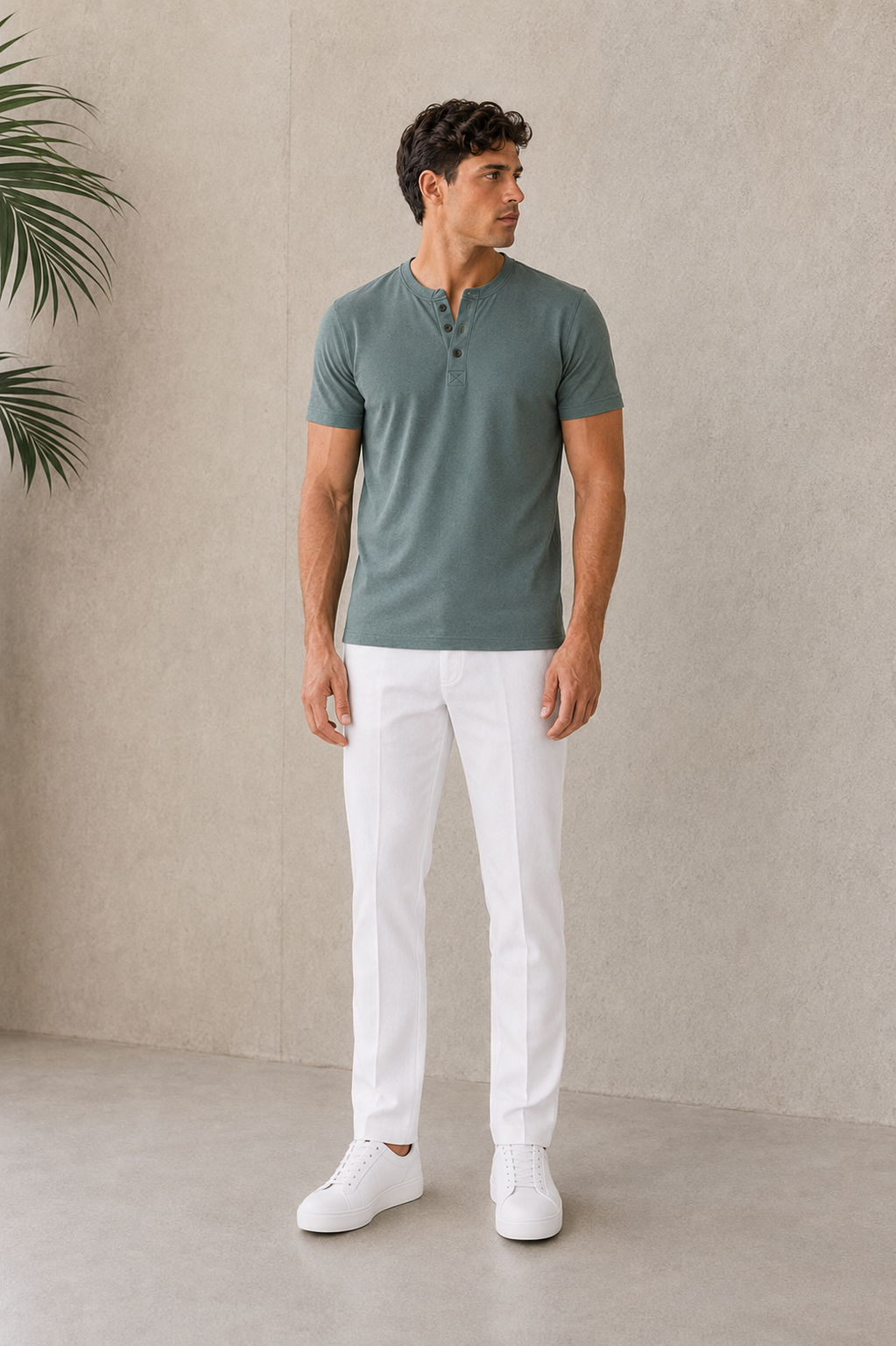 Relaxed fit short sleeve polo shirt