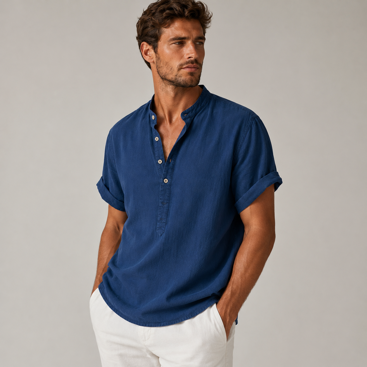Casual summer shirt with short sleeves