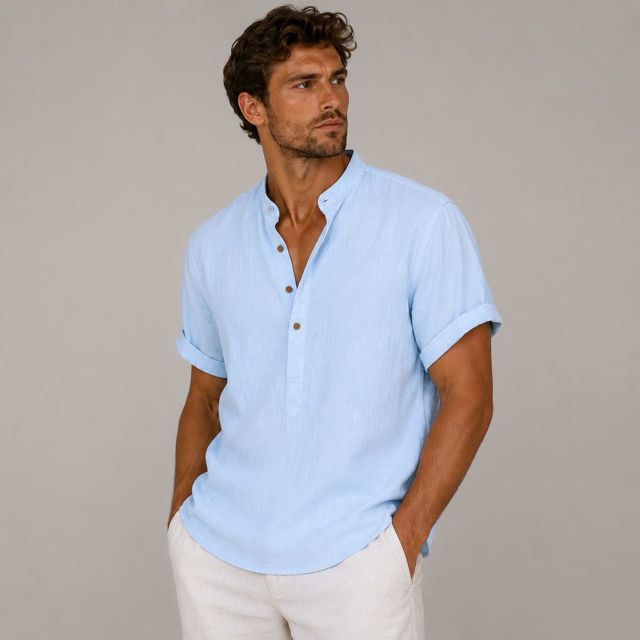 Relaxed fit shirt with soft natural texture