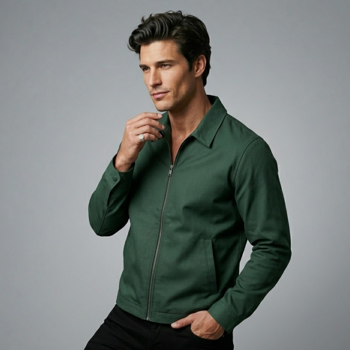 Harrington Jacket Zip Up Lightweight Men