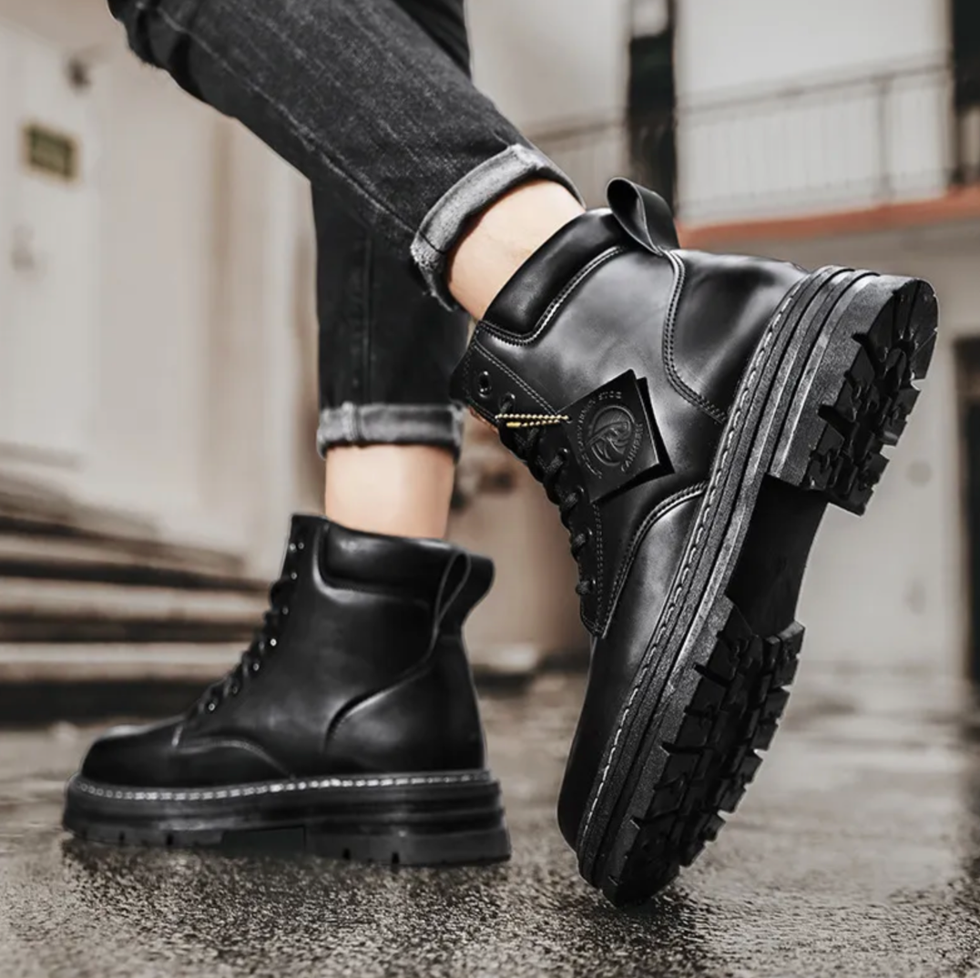 Men's lace-up ankle boots — pair displayed together showing overall boot silhouette