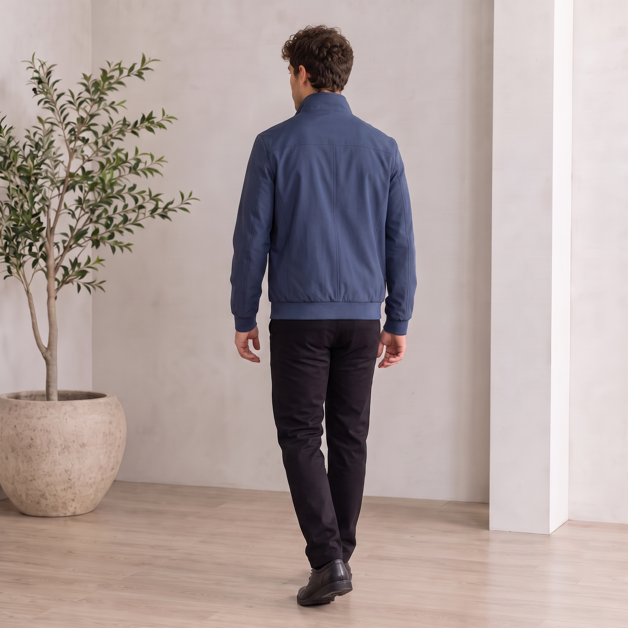 Woven Jacket Zip Front Men