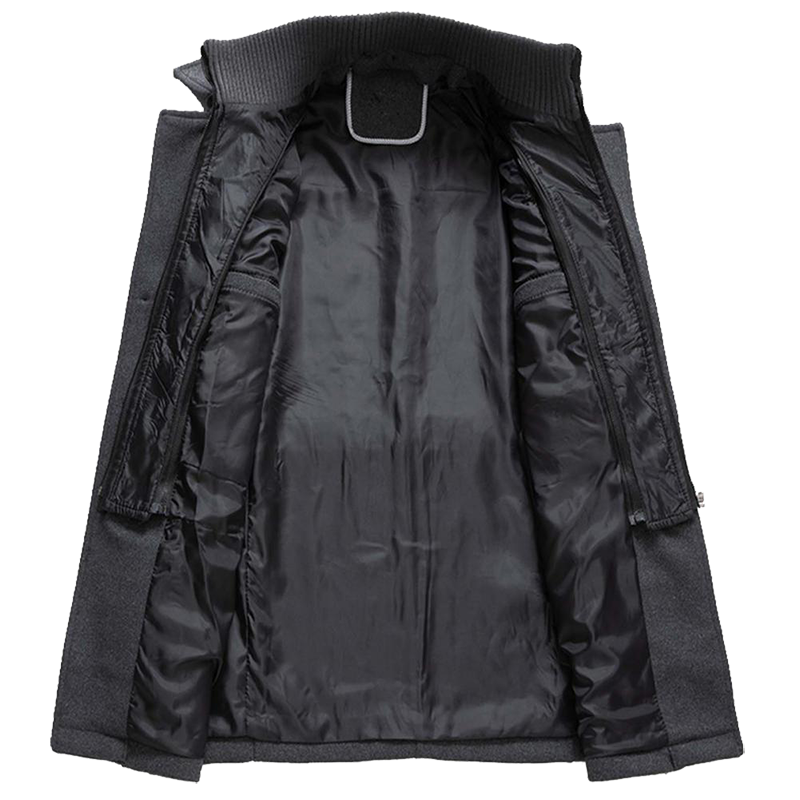 Waist-length men's outerwear coat in woven wool blend with chest pocket detail