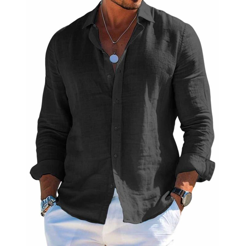 Lightweight men's shirt with classic collar, available in sizes S–3XL