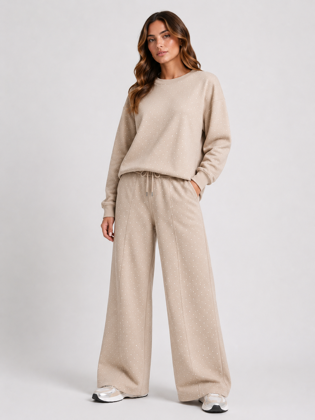 Women's Two-Piece Set in Synthetic Material