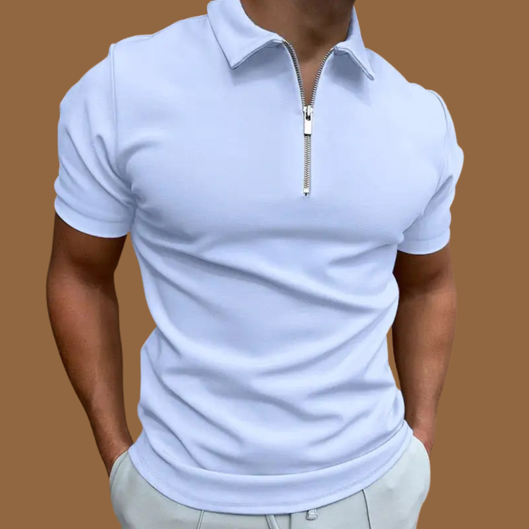 Men's short-sleeved zip-up polo shirt  Polotröjor