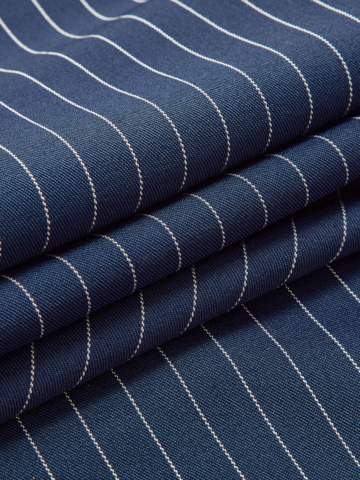 Wide-leg woven trousers with vertical stripes and clean high-waist cut