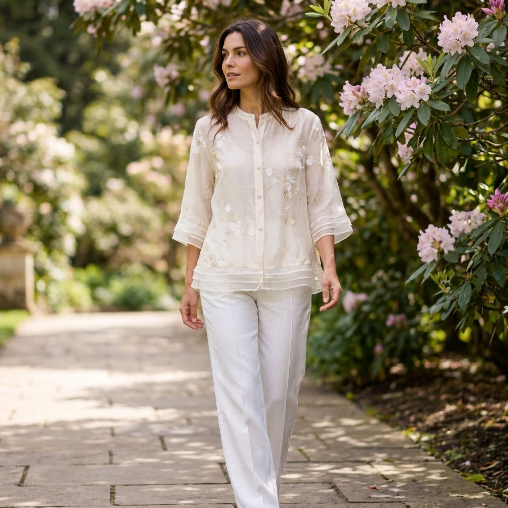Three quarter sleeve blouse for everyday wear