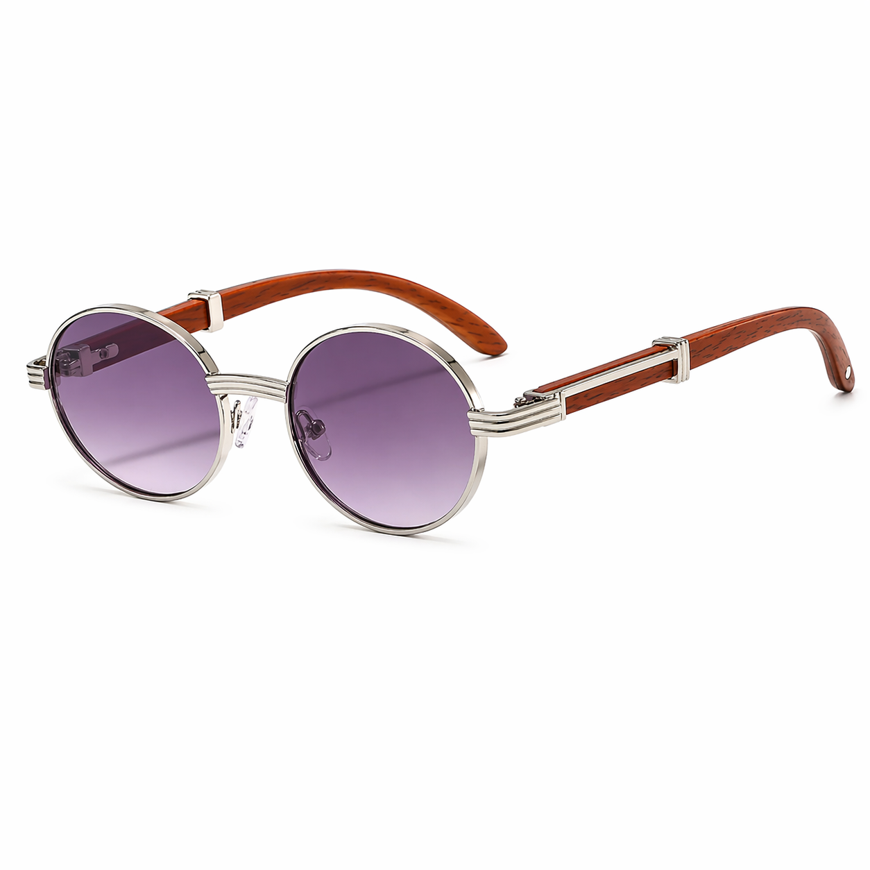 Round sunglasses with slim metal frame