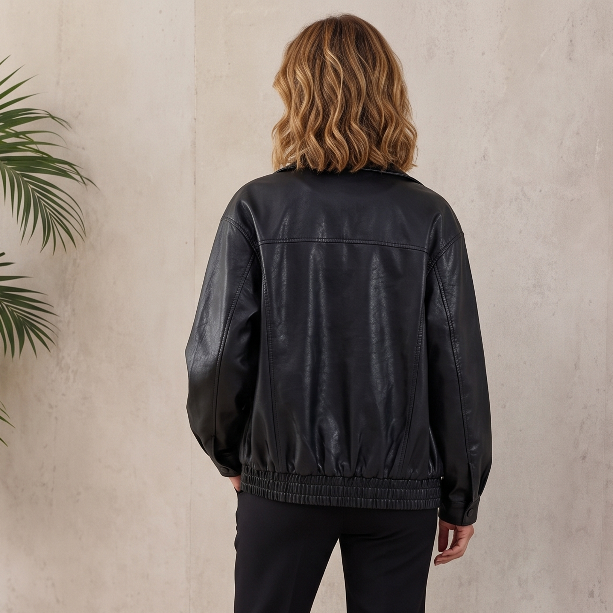 Oversized Leather Jacket Women