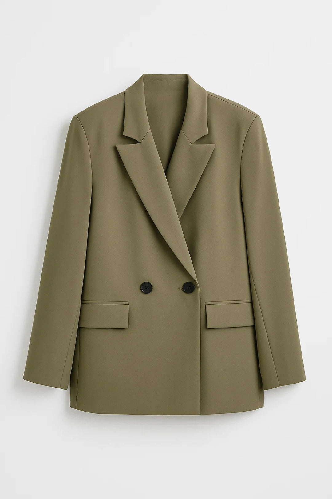 Double-breasted women's blazer with lapels and long sleeves in tailored fit