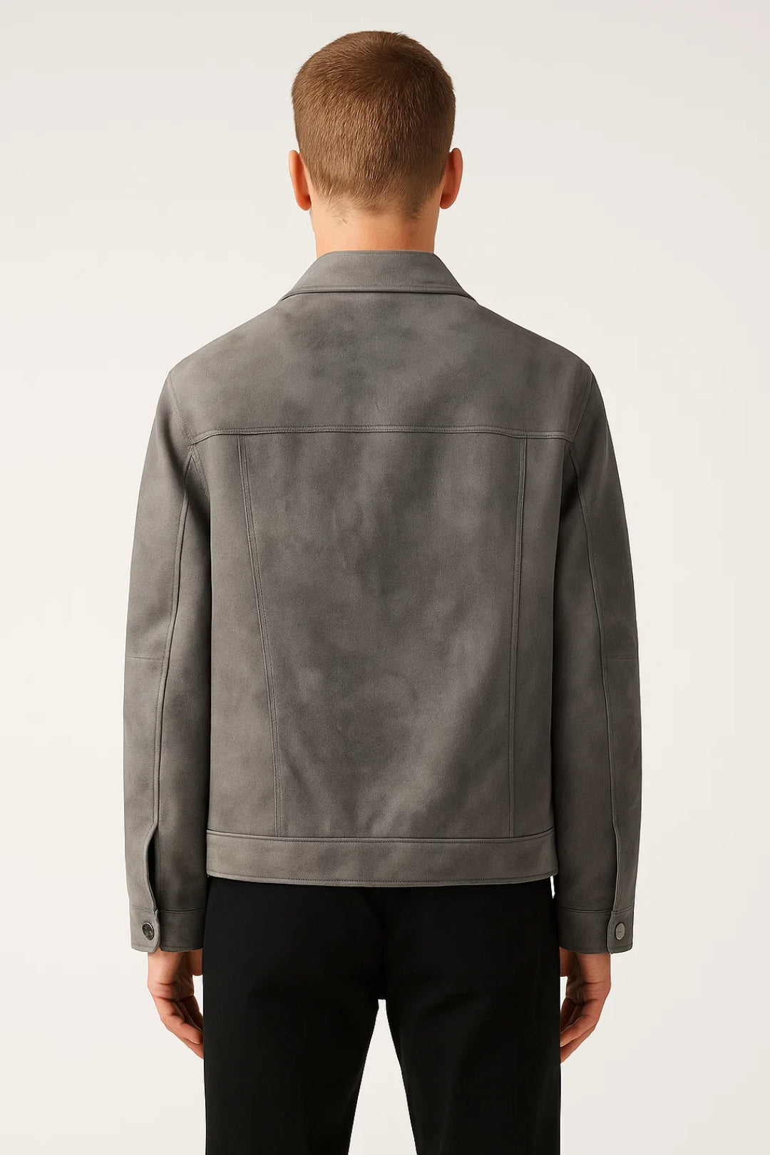 Men's Structured Utility Jacket featuring paneled construction and buttoned cuffs