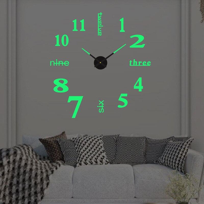 Minimalist wall clock with acrylic and ABS construction displayed in a styled home setting