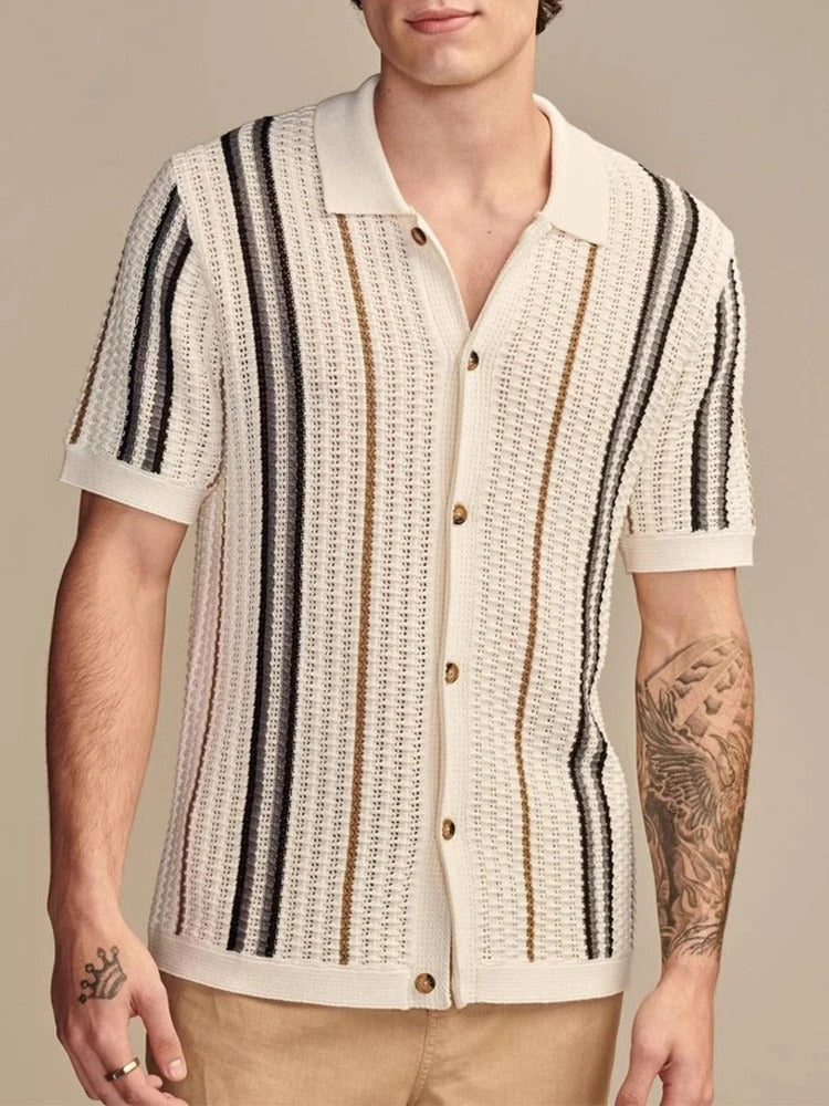 Polo Shirt Button Placket for Men