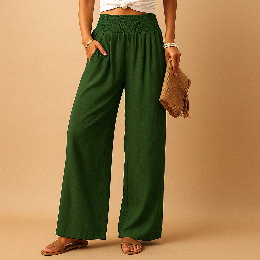 Women's High Waist Wide Leg Trousers